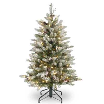 National Tree Company Pre-Lit Dunhill Fir Artificial Christmas Tree With Snow, Red Berries And Pine Cones Clear Lights 3 National Tree Company Pre-Lit Dunhill Fir Artificial Christmas Tree With Snow, Red Berries And Pine Cones Clear Lights - Image 3