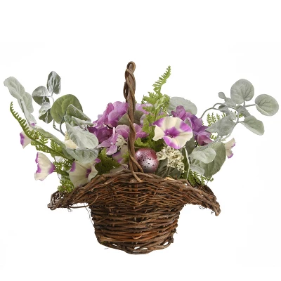 National Tree Company 16" Spring Decorated Basket 2 National Tree Company 16" Spring Decorated Basket - Image 2