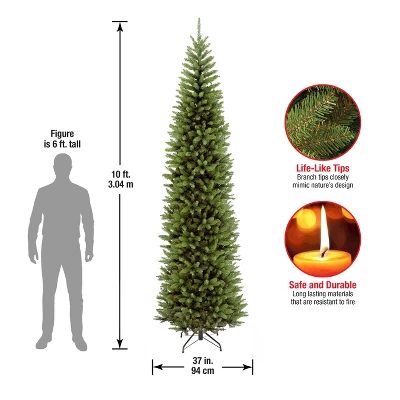 Unlit Pencil Slim Kingswood Fir Artificial Christmas Tree - National Tree Company 3 Unlit Pencil Slim Kingswood Fir Artificial Christmas Tree - National Tree Company - Image 3
