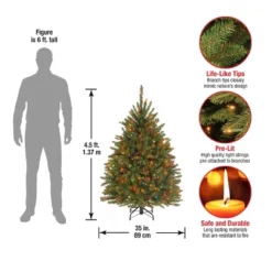 4.5' Prelit Hinged Dunhill Fir Artificial Christmas Tree Multicolor Lights - National Tree Company 7 4.5' Prelit Hinged Dunhill Fir Artificial Christmas Tree Multicolor Lights - National Tree Company -National Tree Company GUEST 0964c2eb 0cac 45a9 8a33 467c864080ea