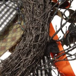 National Tree Company Artificial Skeleton's Halloween Wreath, Decorated With Branches, Orange And Black Trim, Berry Clusters, Assorted Leaves, 24 In -National Tree Company GUEST 17b63641 f4e0 4e0c b42a 228c0e80a8cb