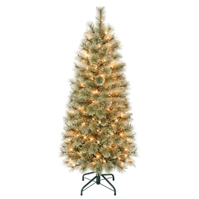 National Tree Company First Traditions Pre-Lit Slim Arcadia Cashmere Pine Hinged Artificial Christmas Tree Clear Lights 3 National Tree Company First Traditions Pre-Lit Slim Arcadia Cashmere Pine Hinged Artificial Christmas Tree Clear Lights - Image 3