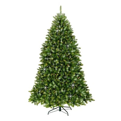National Tree Company 7.5' Pre-lit Dunhill Shimmer Fir Artificial Christmas Tree 4 National Tree Company 7.5' Pre-lit Dunhill Shimmer Fir Artificial Christmas Tree - Image 4