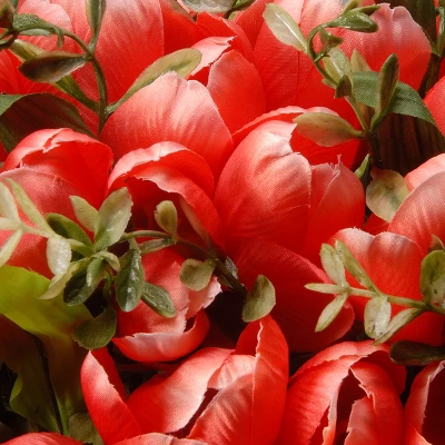 National Tree Company 20" Planter With Pink Tulips 2 National Tree Company 20" Planter With Pink Tulips - Image 2