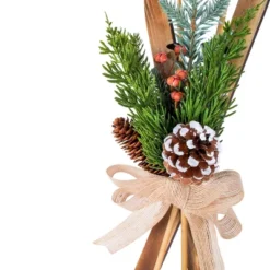 17" Holiday Skis Artificial Floral Christmas Wall Decor - National Tree Company -National Tree Company GUEST 27f994b9 100c 4093 b7b7 f0b6649301ed