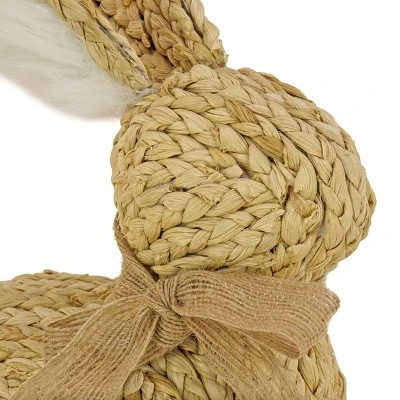 National Tree Company Braided Bunny Table Decoration, Made From Woven Cornhusk, Decorated With Woven Ribbon, Easter Collection, 9 Inches 2 National Tree Company Braided Bunny Table Decoration, Made From Woven Cornhusk, Decorated With Woven Ribbon, Easter Collection, 9 Inches - Image 2