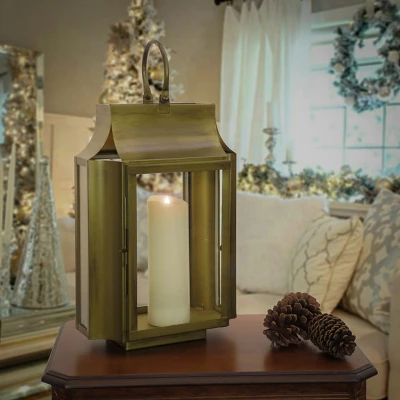22" HGTV Slim Lantern Gold - National Tree Company 1 22" HGTV Slim Lantern Gold - National Tree Company
