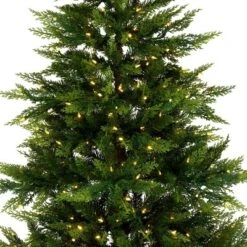National Tree Company Pre-lit Feel Real Festive Fern Artificial Christmas Tree With Clear Lights