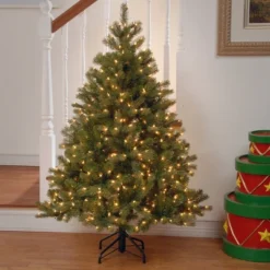 Prelit Feel Real Downswept Douglas Fir Artificial Christmas Tree Clear Lights - National Tree Company