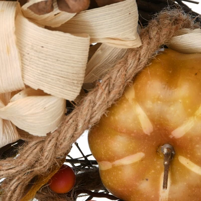 National Tree Company Artificial Autumn Wreath, Decorated With Pinenuts, Gourds, Berry Clusters, Pinecones, Assorted Leaves, Autumn Collection, 22 In 4 National Tree Company Artificial Autumn Wreath, Decorated With Pinenuts, Gourds, Berry Clusters, Pinecones, Assorted Leaves, Autumn Collection, 22 In - Image 4