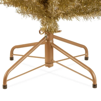 National Tree Company 7' Champagne Tinsel Slim Artificial Christmas Tree 1 National Tree Company 7' Champagne Tinsel Slim Artificial Christmas Tree