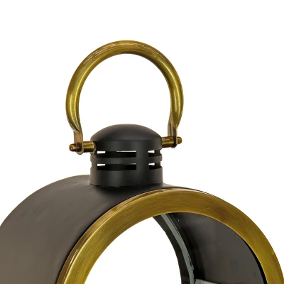 18" HGTV Dome Lantern Black And Gold - National Tree Company 2 18" HGTV Dome Lantern Black And Gold - National Tree Company - Image 2