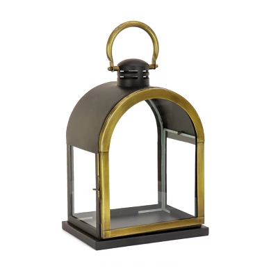 18" HGTV Dome Lantern Black And Gold - National Tree Company 5 18" HGTV Dome Lantern Black And Gold - National Tree Company - Image 5