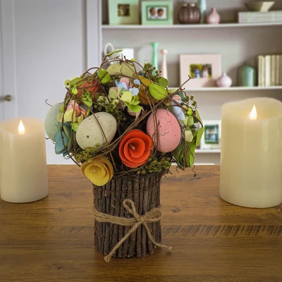 National Tree Company 8" Artificial Floral Bundle, Easter Collection 1 National Tree Company 8" Artificial Floral Bundle, Easter Collection