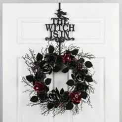 National Tree Company 18" Halloween “The Witch Is In" Wreath Hanger -National Tree Company GUEST 92684d8d e07f 406e 86fe 093f783962de