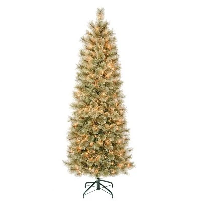 National Tree Company First Traditions Pre-Lit Slim Arcadia Cashmere Pine Hinged Artificial Christmas Tree Clear Lights 4 National Tree Company First Traditions Pre-Lit Slim Arcadia Cashmere Pine Hinged Artificial Christmas Tree Clear Lights - Image 4