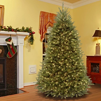 7.5' Prelit Hinged Dunhill Fir Artificial Christmas Tree Dual Lights - National Tree Company 2 7.5' Prelit Hinged Dunhill Fir Artificial Christmas Tree Dual Lights - National Tree Company - Image 2