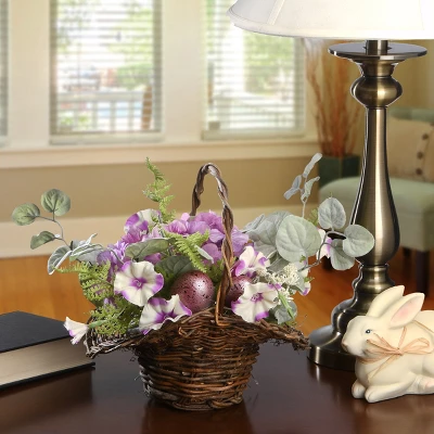 National Tree Company 16" Spring Decorated Basket 1 National Tree Company 16" Spring Decorated Basket