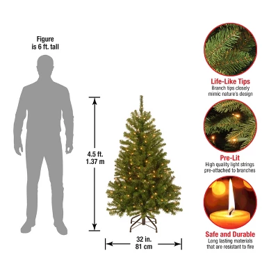 Prelit North Valley Spruce Artificial Christmas Tree Clear Lights - National Tree Company 3 Prelit North Valley Spruce Artificial Christmas Tree Clear Lights - National Tree Company - Image 3