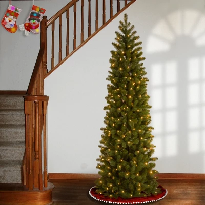 Prelit Slim Feel Real Downswept Douglas Fir Artificial Christmas Tree Clear Lights - National Tree Company 1 Prelit Slim Feel Real Downswept Douglas Fir Artificial Christmas Tree Clear Lights - National Tree Company