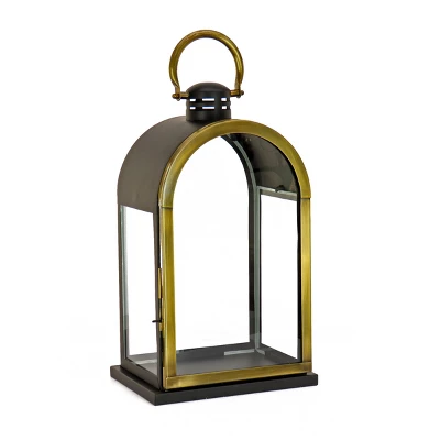 22" HGTV Dome Lantern Black And Gold - National Tree Company 5 22" HGTV Dome Lantern Black And Gold - National Tree Company - Image 5