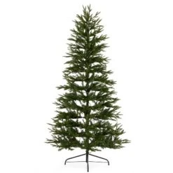 National Tree Company Feel Real Montgomery Clear Prelit Flat Back Half Christmas Tree With Clear Lights & Metal Base, Hinged Easy Assembly -National Tree Company GUEST bb3f07a2 7ef2 42c9 8e23 2866e227133a