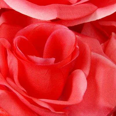 National Tree Company 9" Potted Pink Rose Flowers 2 National Tree Company 9" Potted Pink Rose Flowers - Image 2