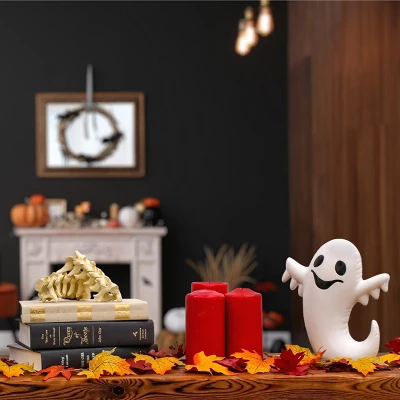 National Tree Company 9" Halloween Happy Ghost Tabletop Décor 1 National Tree Company 9" Halloween Happy Ghost Tabletop Décor