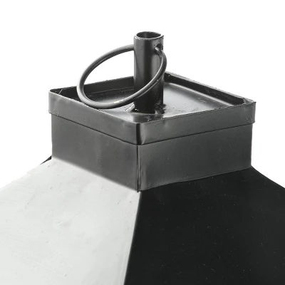 National Tree Company 16" Black Halloween Ghost Lantern 4 National Tree Company 16" Black Halloween Ghost Lantern - Image 4