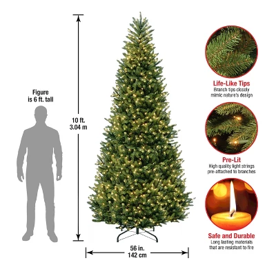 National Tree Company 10' Pre-lit Full Natural Fraser Fir Artificial Christmas Tree With Clear Lights 2 National Tree Company 10' Pre-lit Full Natural Fraser Fir Artificial Christmas Tree With Clear Lights - Image 2