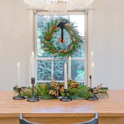 22" HGTV Dome Lantern Black And Gold - National Tree Company 4 22" HGTV Dome Lantern Black And Gold - National Tree Company - Image 4