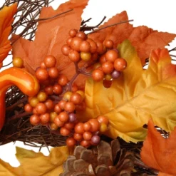 National Tree Company 16" Pumpkins And Maple Leaves Wreath -National Tree Company GUEST dfddcbff 3208 4d60 ab48 e0213239de69