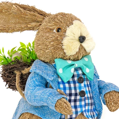 National Tree Company Male Bunny In Blue Coat Table Decoration, Easter Collection, 10 Inches 2 National Tree Company Male Bunny In Blue Coat Table Decoration, Easter Collection, 10 Inches - Image 2