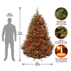 7.5' Prelit Natural Fraser Fir Artificial Christmas Tree Multicolor Lights - National Tree Company -National Tree Company GUEST e5eeffdd 3081 458f 9b3c f37835a9bab7