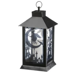National Tree Company 16" Black Halloween Haunted House Lantern -National Tree Company GUEST eab09f77 260f 4663 ad3e adcdffcba82e