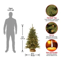 4' Prelit Evergreen Artificial Christmas Tree In Burlap Bag Clear Lights - National Tree Company -National Tree Company GUEST f731240e eee0 4625 bb9e 7e2270922c89