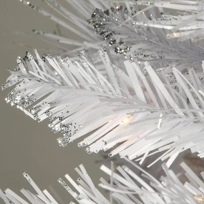 National Tree Company 6ft National Christmas Tree Company Pre-Lit Winchester White Pine Hinged Artificial Christmas Tree With Silver Glitter & 350 Clear Lights 3 National Tree Company 6ft National Christmas Tree Company Pre-Lit Winchester White Pine Hinged Artificial Christmas Tree With Silver Glitter & 350 Clear Lights - Image 3