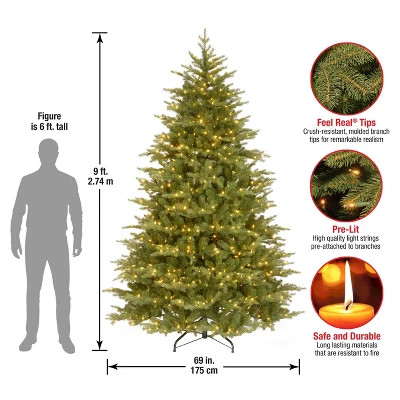National Tree Company 9' Pre-lit Feel Real Full Nordic Spruce Artificial Christmas Tree With Clear Lights 4 National Tree Company 9' Pre-lit Feel Real Full Nordic Spruce Artificial Christmas Tree With Clear Lights - Image 4